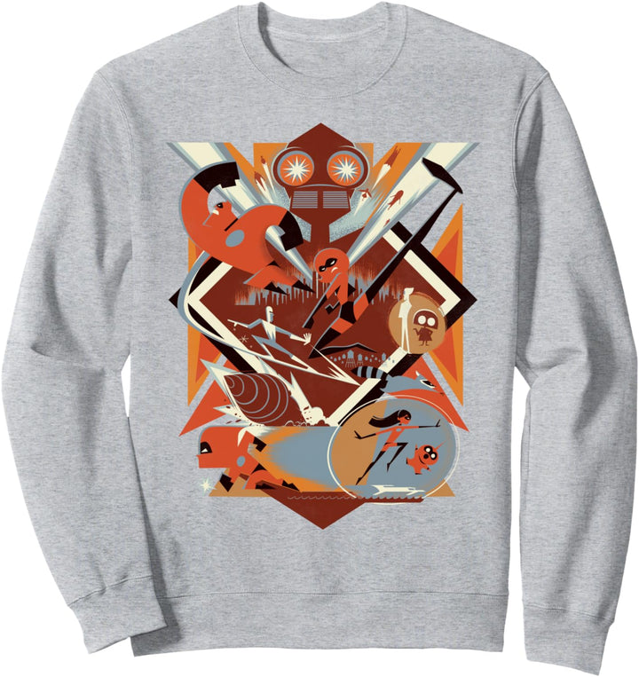 Disney Pixar Incredibles 2 Vintage-Poster Sweatshirt
