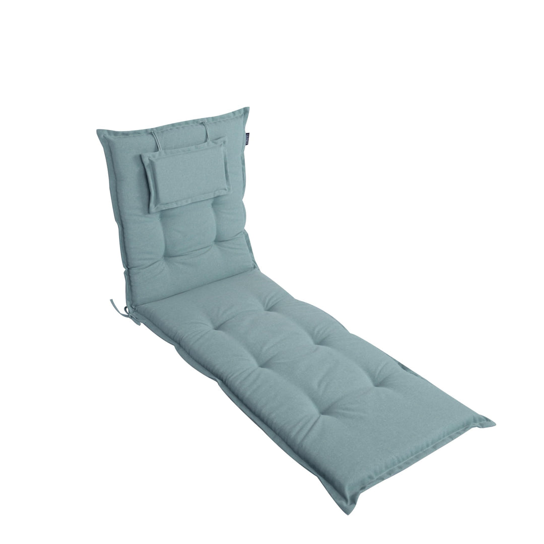 LILENO HOME Sonnenliege Auflage als 1. Set - Rollliege in Aqua - Gartenliegen perfekt für Strandlieg