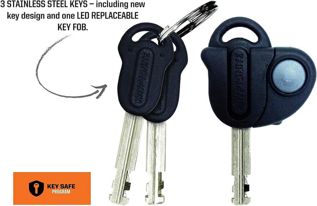 Kryptonite 792 Kabelschloss Evolution series 4 Integrated Chain 1055 mini, 3500319, Schwarz & Schlau