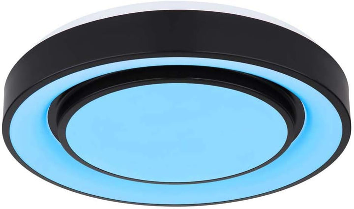 Globo LED Deckenleuchte Wohnzimmer schwarz 24 Watt 1x LED á 24W inkl. Farbwechsler Memory Funnktion