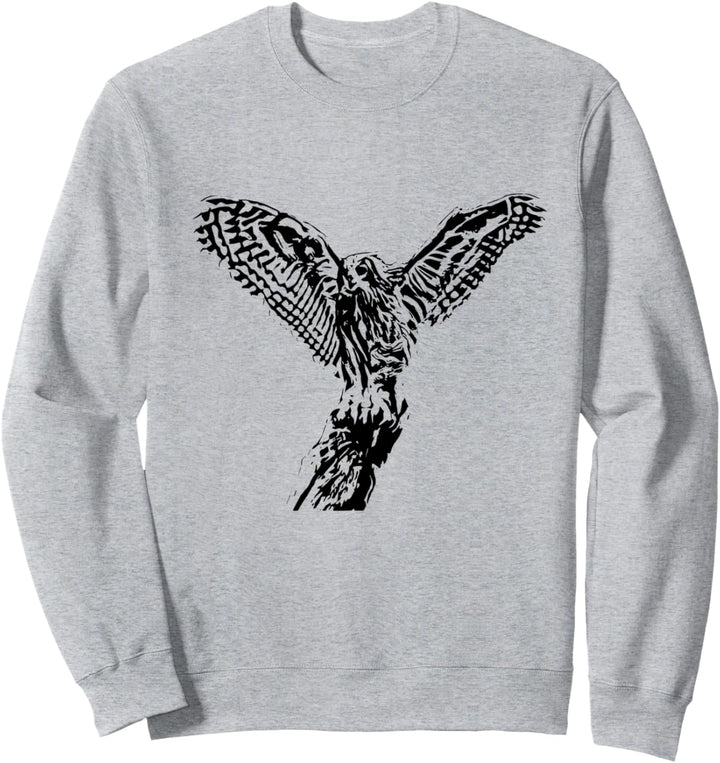 Eule Motiv Raubvogel Vögel Tiere Krallen Schnabel Eulen Sweatshirt