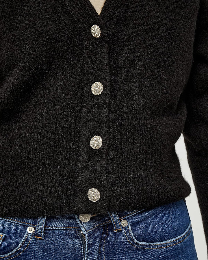 Desires Damen GEA Cardigan Strickjacke XXL 9000 Black, XXL 9000 Black