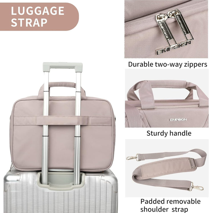 EMPSIGN Laptop Tasche 17 Zoll Laptoptasche Damen, Wasserdicht Erweiterbare Bussiness Aktentasche Not