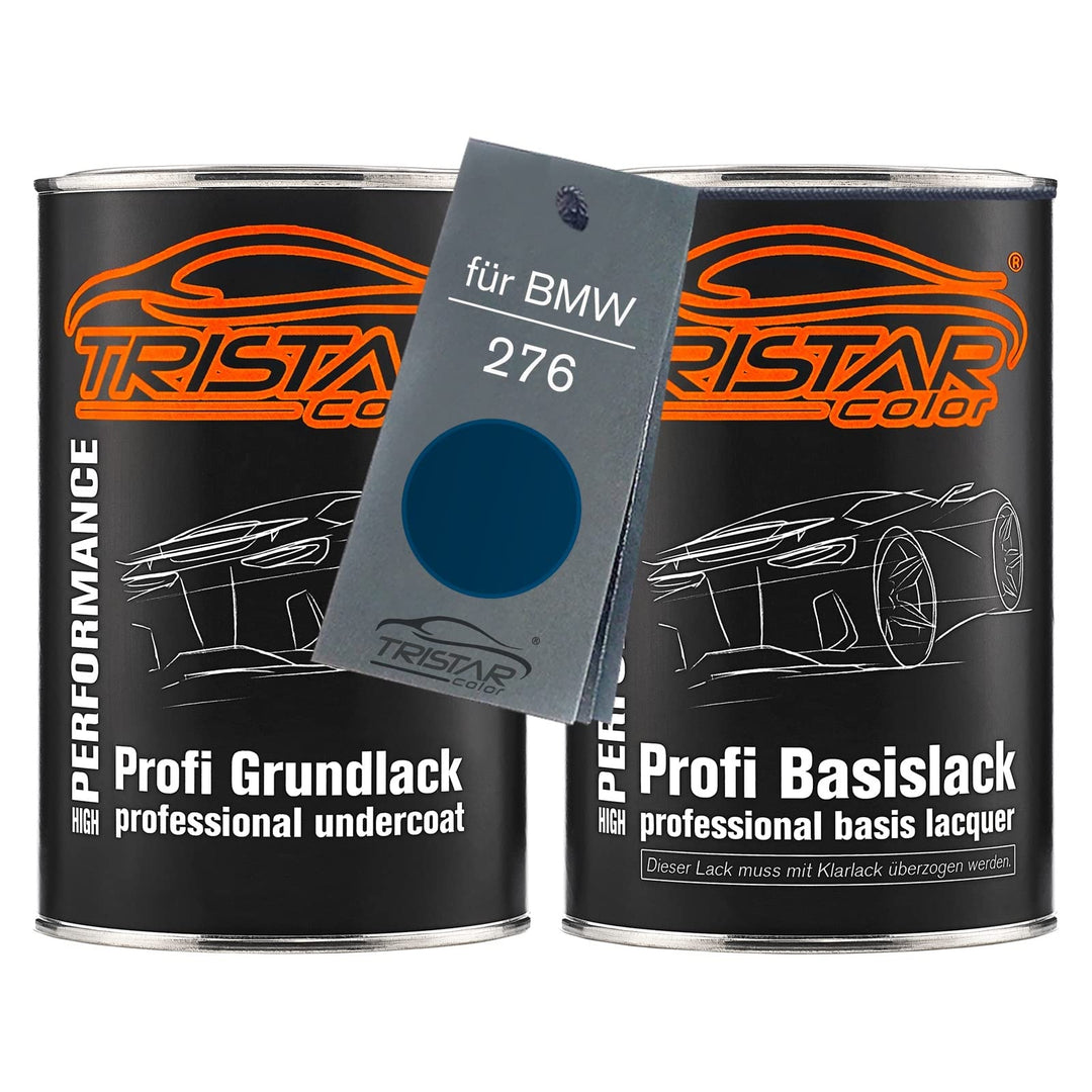 TRISTARcolor Autolack Set Dose spritzfertig für BMW 276 Avusblau Perl Grundlack + Basislack 2,0 Lite