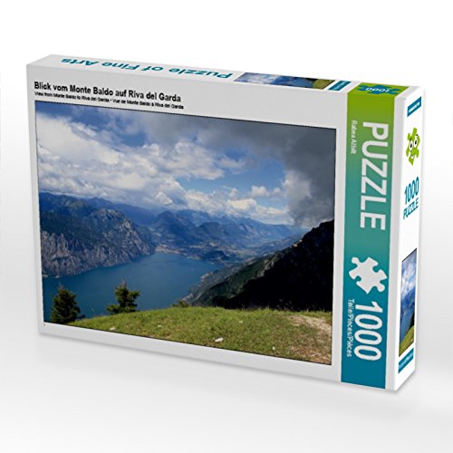 CALVENDO Puzzle Blick vom Monte Baldo auf Riva del Garda 1000 Teile Lege-Grösse 64 x 48 cm Foto-Puzz