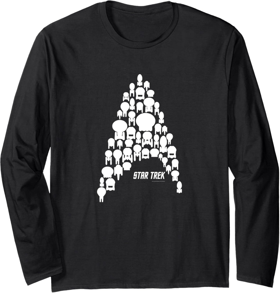 Star Trek Federation Fleet Delta Silhouette Langarmshirt
