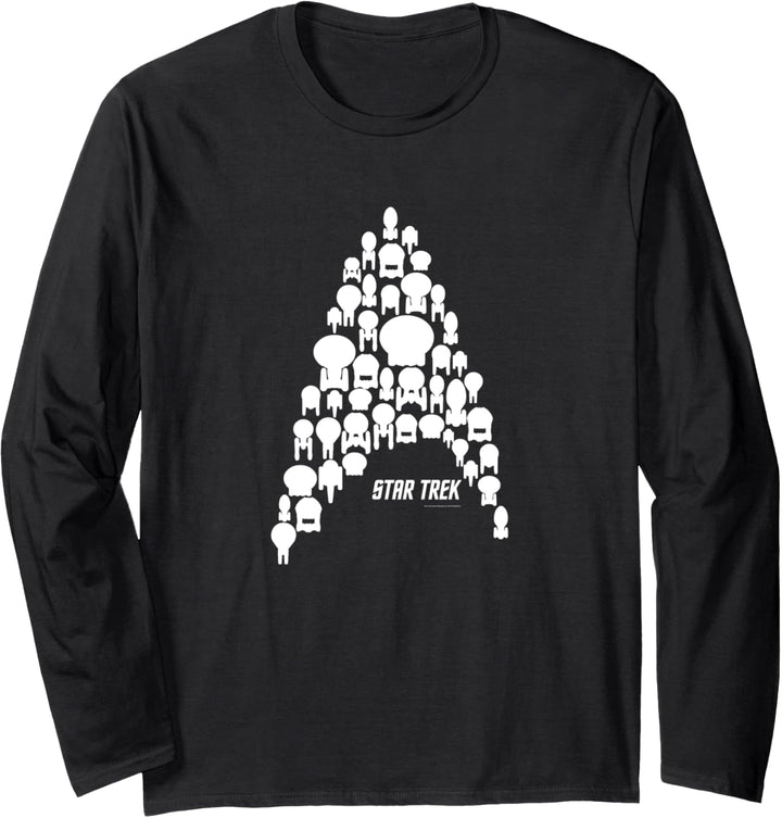 Star Trek Federation Fleet Delta Silhouette Langarmshirt