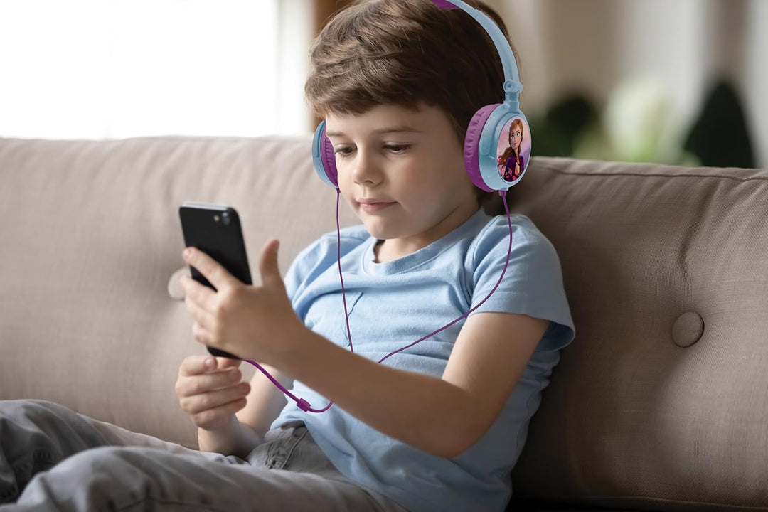 Lexibook, Die Eiskönigin, Stereo-Kopfhörer, kindersichere Lautstärke, klappbar und einstellbar, blau