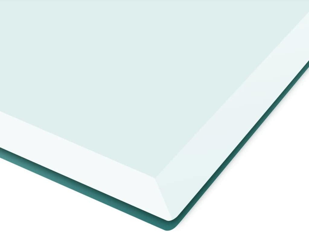 homiuse Tischplatte aus Gehärtetem Glas 1000x620 mm Transparent Rechteckig Desktop Gehärtetes Glas T