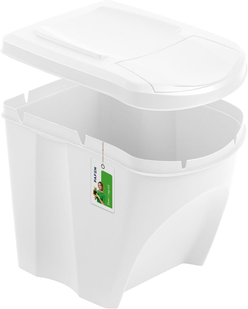 Mülleimer SET Mülltrennsystem 4x25L – Abfalleimer Set mit Deckel und farbigen Aufklebern Recycling B