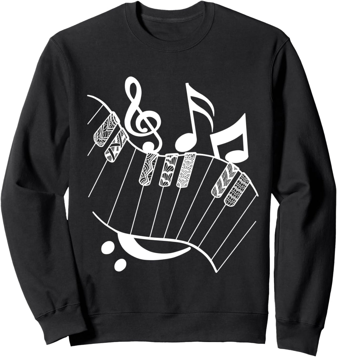 Klavier Geschenk Musikinstrumente Keyboard Musiker Sweatshirt