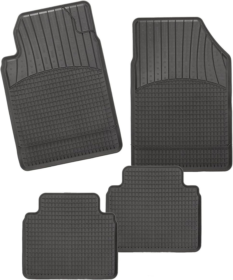 CarFashion Allwetter Schalenmatte A1, Auto Fussmatten Set in schwarz, 4-teilig, ohne Mattenhalter fü