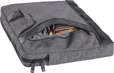 PEDEA Notebooktasche "Fancy" für 17,3 Zoll (43,9cm) mit Schultergurt und Notebookschloss, grau Grau