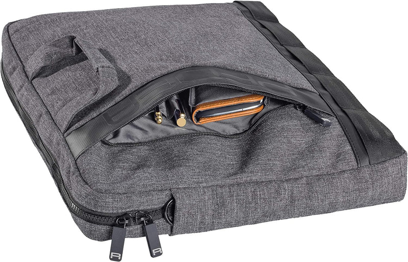 PEDEA Notebooktasche "Fancy" für 15,6 Zoll (39,6cm) mit Schultergurt und Notebookschloss, grau Grau