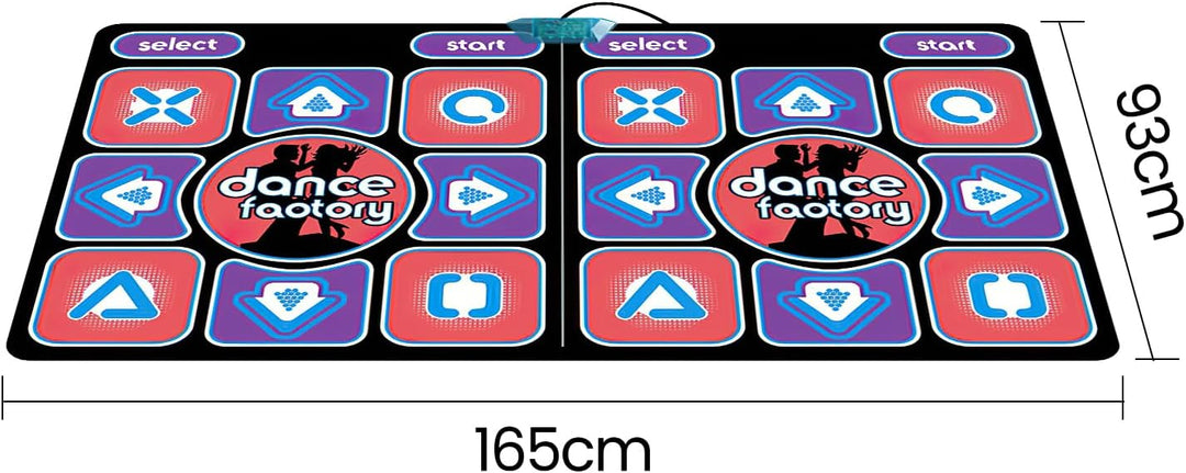 Tanzmatte für Kinder, doppelte Tanzmatte für TV, elektronisch mit kabellosem Controller, rutschfest,