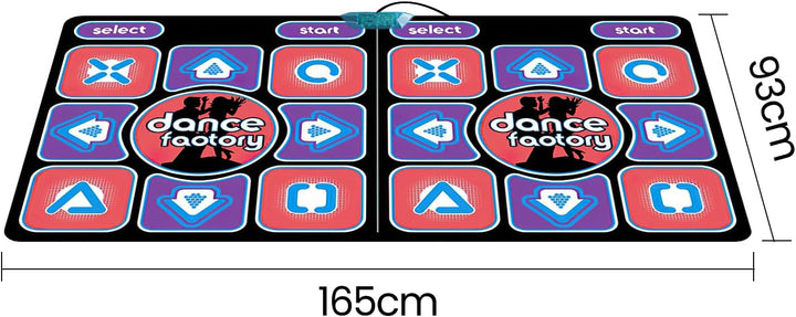 Tanzmatte für Kinder, doppelte Tanzmatte für TV, elektronisch mit kabellosem Controller, rutschfest,
