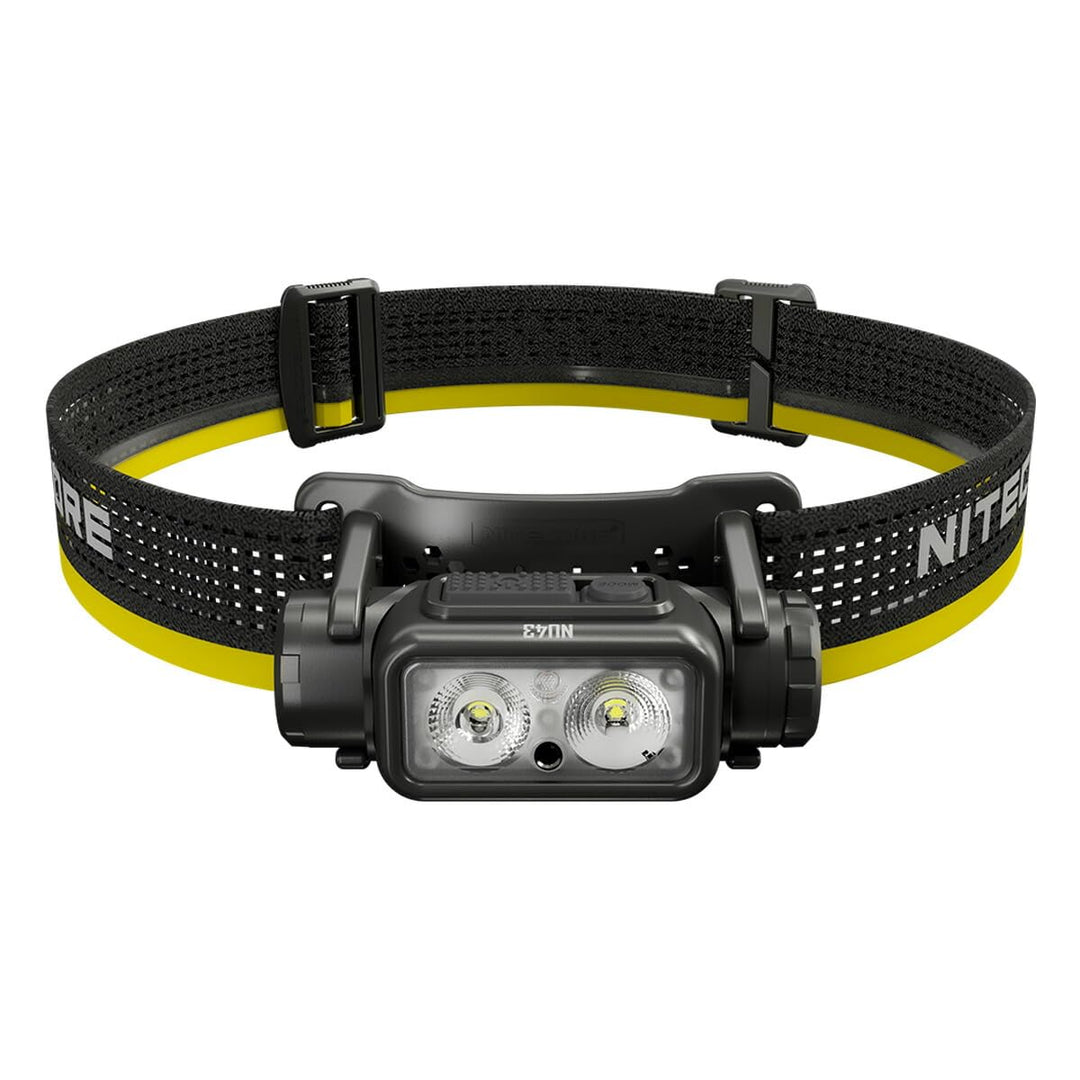 Nitecore Stirnlampe NU43, leicht, USB-C-aufladbare LED Kopflampe, 1400 Lumen, 130 m Leuchtweite, Rot