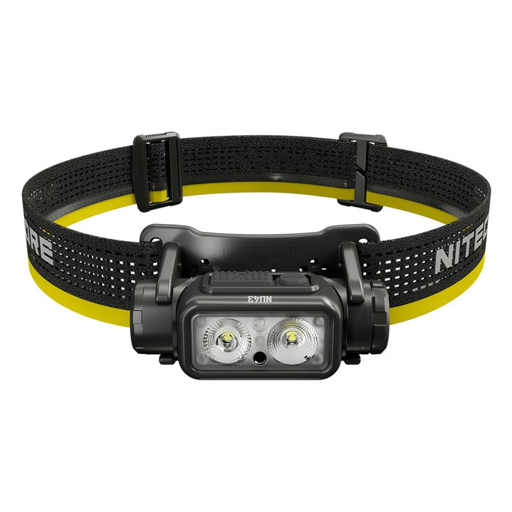 Nitecore Stirnlampe NU43, leicht, USB-C-aufladbare LED Kopflampe, 1400 Lumen, 130 m Leuchtweite, Rot