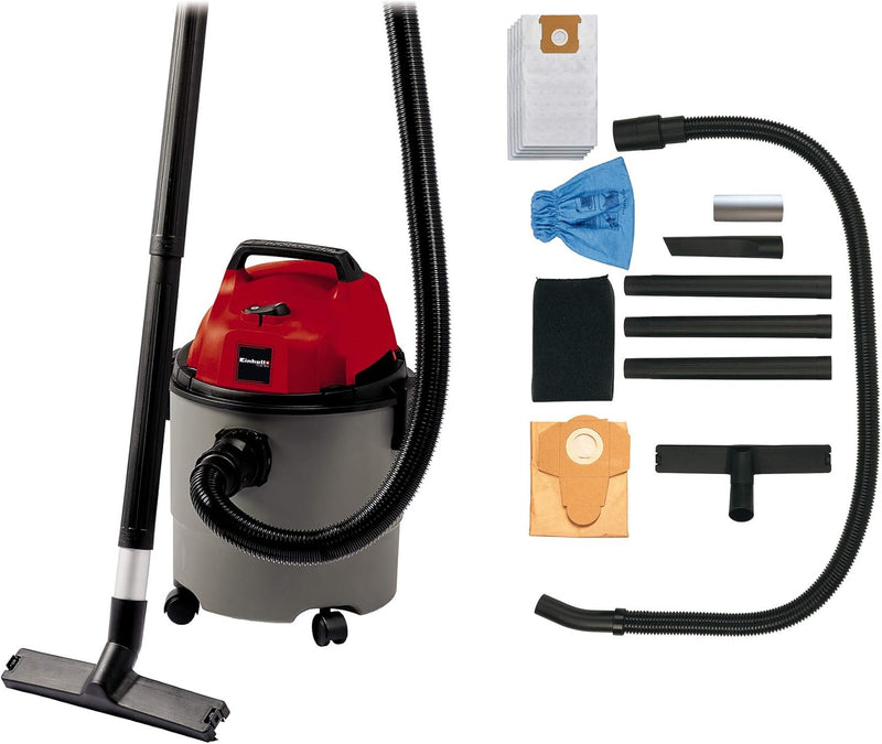 Einhell Nass-Trockensauger TC-VC 1815 (1.250 W, 15 L Behälter, Blasanschluss, Zubehörhalterung, 180