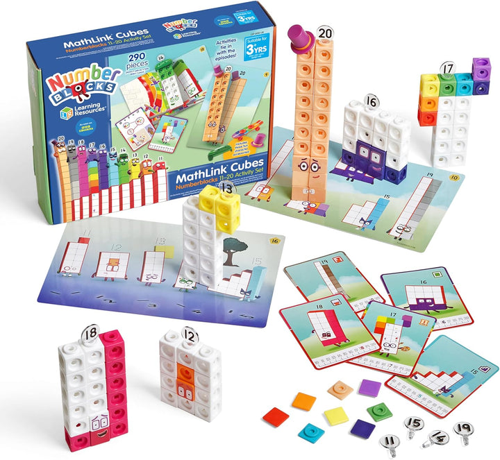 Learning Resources MathLink-Steckwürfel Numberblocks Aktivitätsset 11-20, 30 Numberblocks-Aktivitäte
