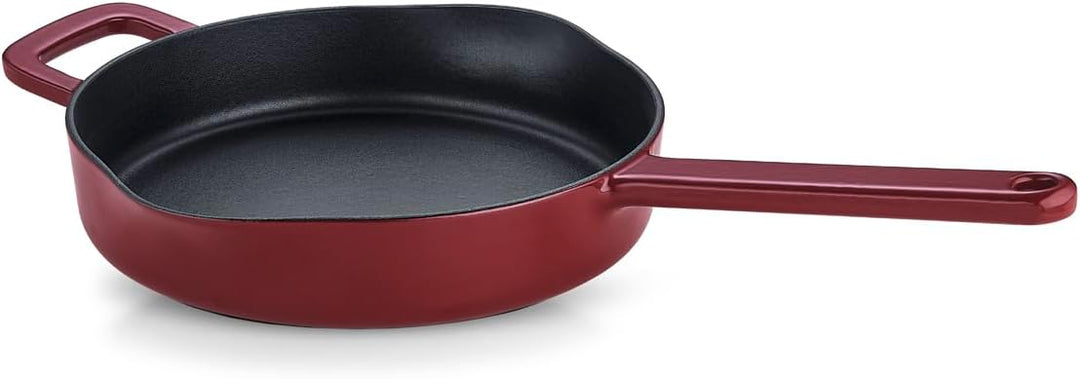 Fissler Moments Collection/Emaillierte Gusseisen-Pfanne (Ø 26 cm) antihaftend, hoher Rand, mit Ausgi