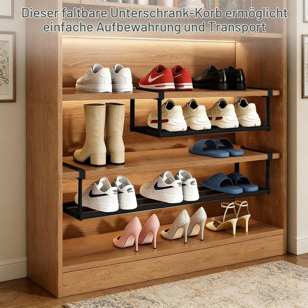 Ausziehbarer Schrank Organizer 40–70 cm, Hängender Schuhorganizer und Regalablage für Schrank, Küche