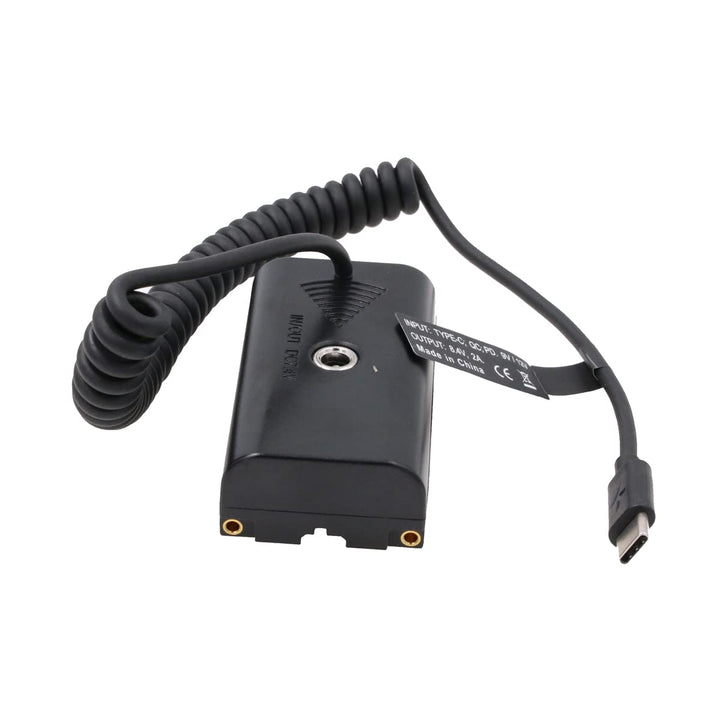 SZRMCC NP F970 F550 Dummy-Akku mit Eingang 7,4 V 3 A auf Typ-C USB C PD Trigger Kabel für Atomos Sho