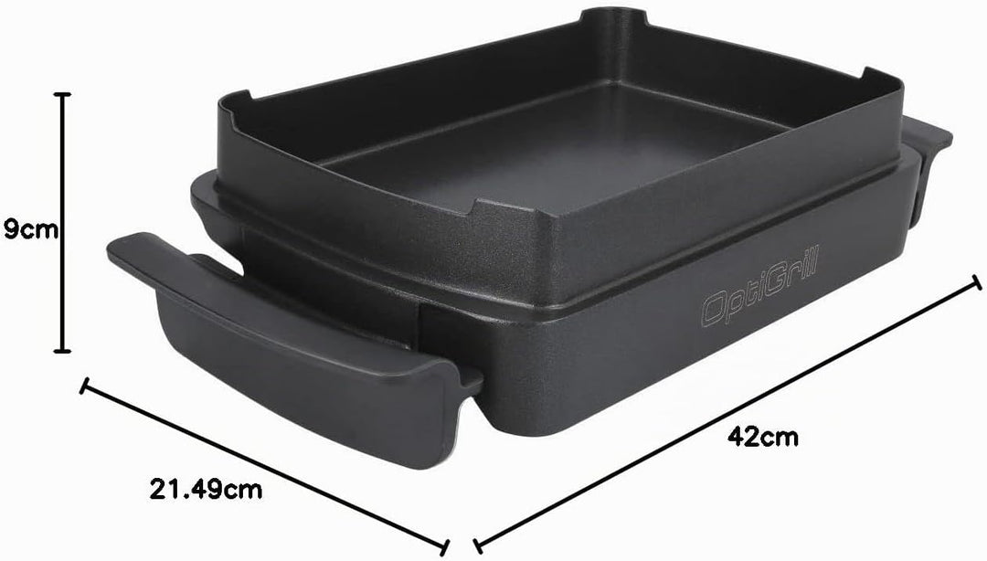 Tefal Backschale XA7258 + Rezeptbuch für OptiGrill, 1,6 Liter, Antihaftbeschichtung, Aluminiumdruckg