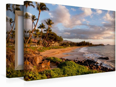 Premium Textil-Leinwand 45 x 30 cm Quer-Format Kihei Beach - Maui Hawaii | Wandbild, HD-Bild auf Kei