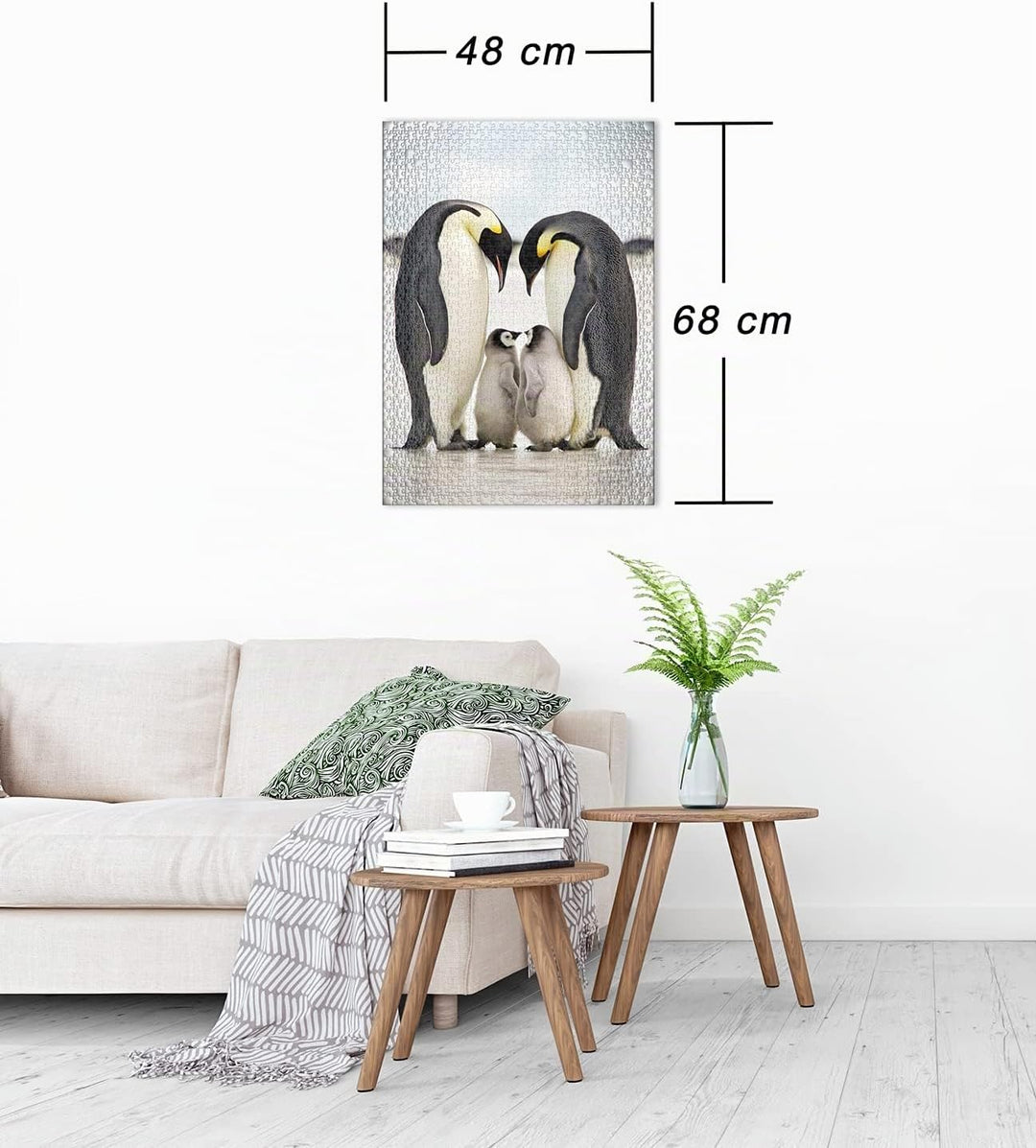 Ulmer Puzzleschmiede - Puzzle „Familienglück“ - Klassisches 1000 Teile Puzzle - Pinguine als origine