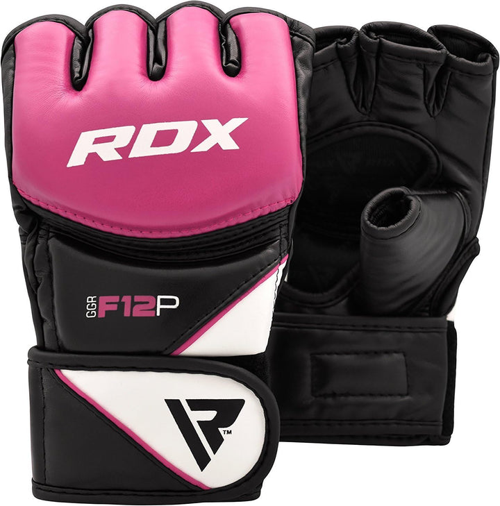RDX MMA Maya Hide Handschuhe, Leder, Training, Kampfkunst, Boxsack, Kampf, Sparring, Kickboxen S ros