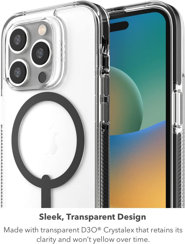 Gear4 ZAGG Santa Cruz Snap - MagSafe-kompatibles durchsichtiges Gehäuse, das das D3O®-Schutzmaterial