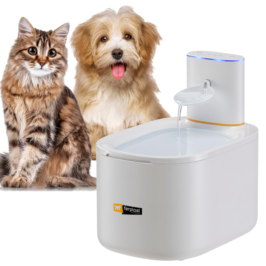 Ferplast Katzenbrunnen Kabellos Astra, Trinkbrunnen für Katze, wiederaufladbarer Katzen Trinkbrunnen
