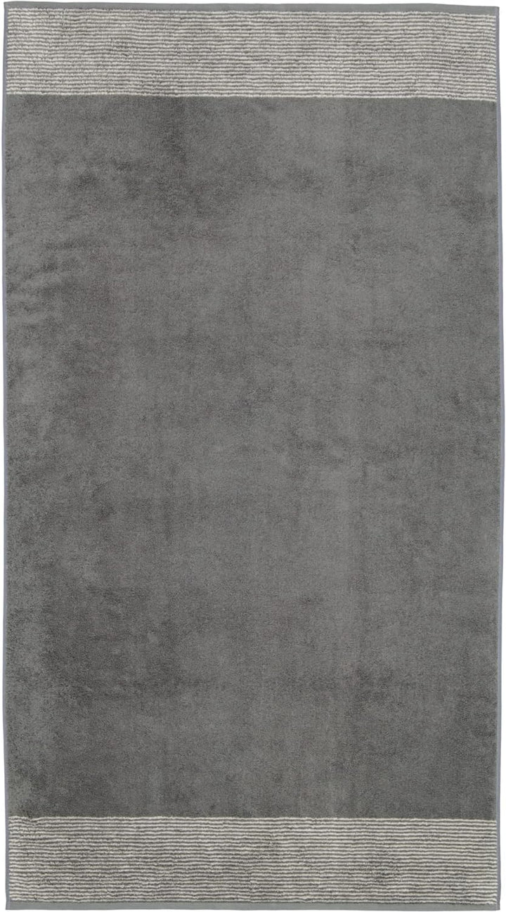 CAWÖ Home Handtücher Luxury Home Two-Tone 590 Schiefer - 77 Duschtuch 80x150 cm, Duschtuch 80x150 cm