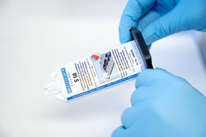 WEICON Hand-Dosierer, Dosierhilfe für WEICON Easy-Mix-Klebstoffe, präzise &amp; zuverlässig, ideal für 2