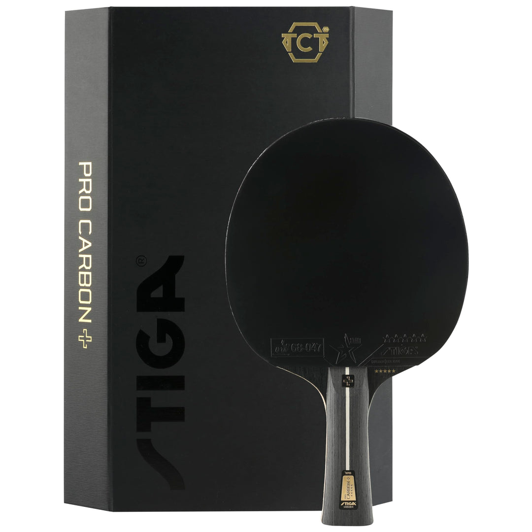 STIGA Unisex – Erwachsene Pro Carbon + Profi Tischtennisschläger,, Pro Carbon Tischtennisschläger, S