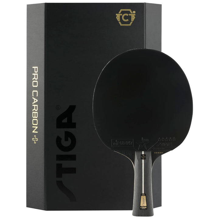 STIGA Unisex – Erwachsene Pro Carbon + Profi Tischtennisschläger,, Pro Carbon Tischtennisschläger, S