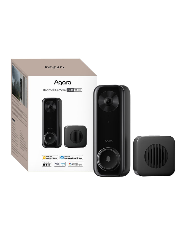 Aqara Türklingel-Kamera G400 mit Chime, Kabelgebunden/PoE, HomeKit Secure Video, 2K HD Panoramaansic