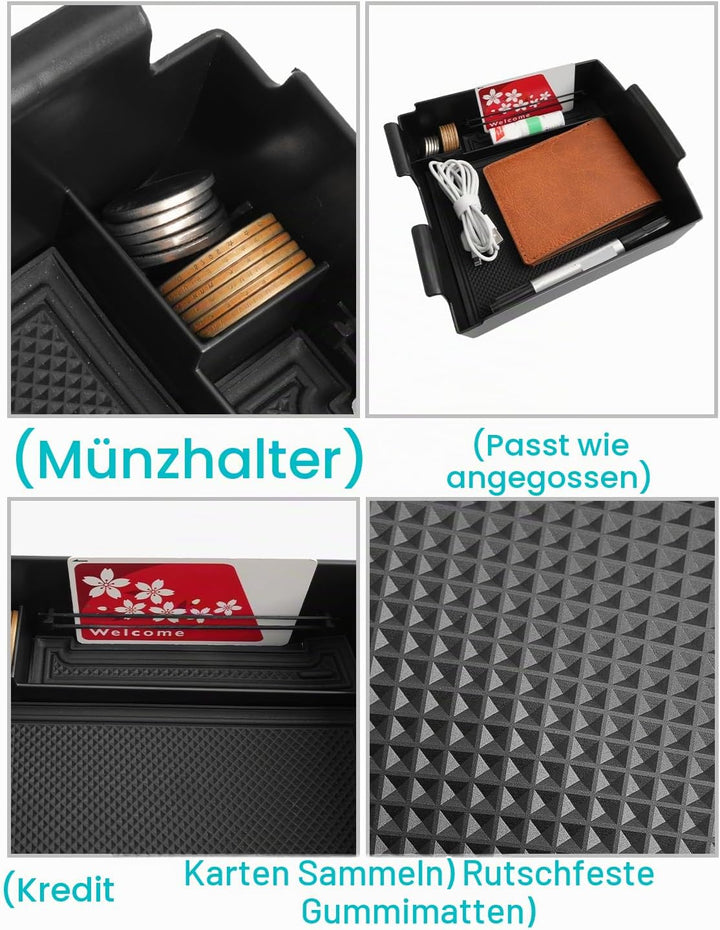 CDEFG [2 Stück] Kompatibel mit Hyundai Tucson NX4 2025 2026 Facelift Mittelkonsole Organizer + Armle