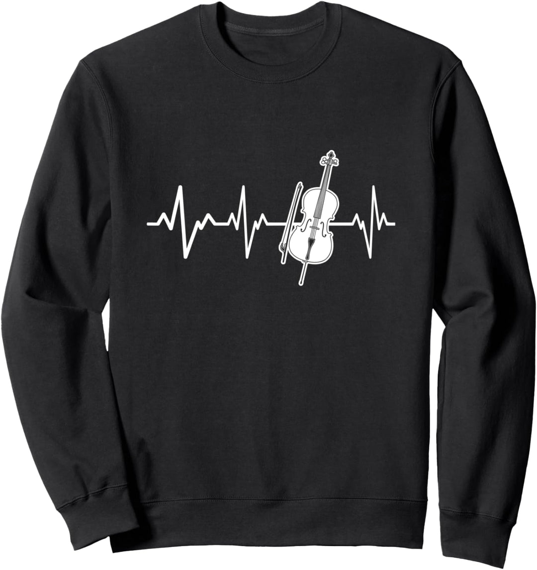 Violoncello Herzschlag Geschenk Instrument Cello Spieler Sweatshirt