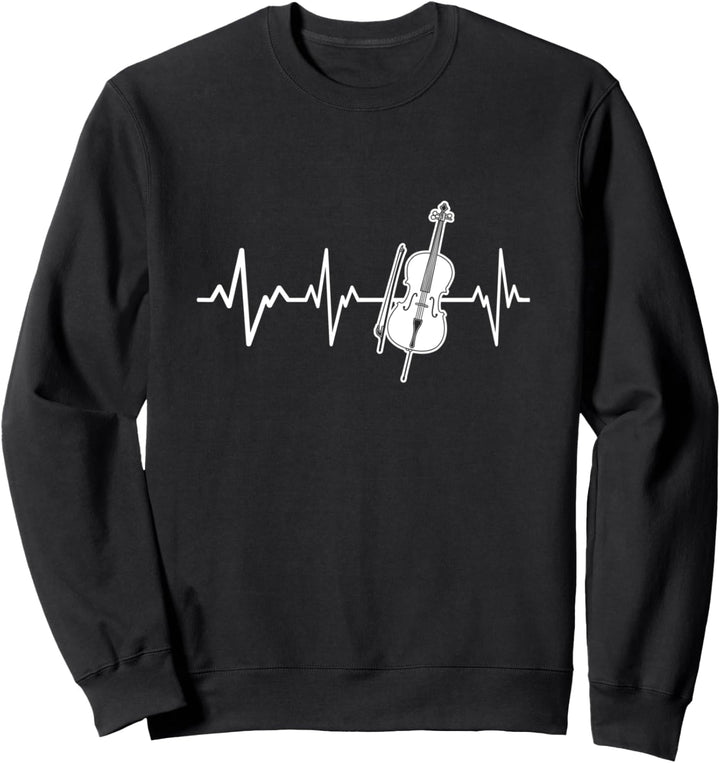 Violoncello Herzschlag Geschenk Instrument Cello Spieler Sweatshirt