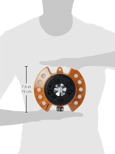 Dramm Colorstorm 9-pattern Turret Sprinkler mit widerstandsfähigen Metall Boden Orange, Orange