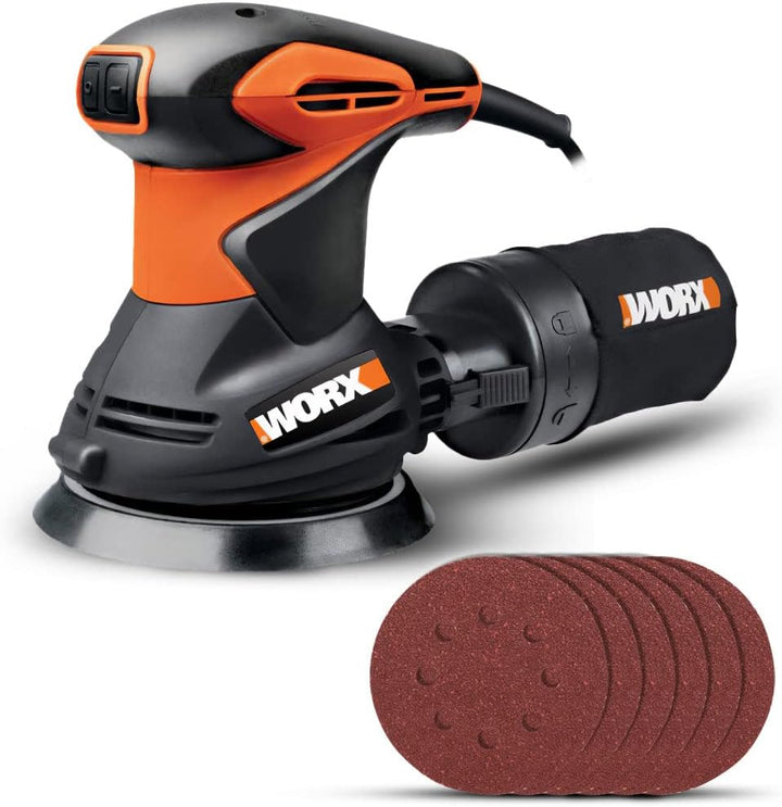 WORX WX652.1 Roto-Schwingschleifer 300W - Schleifdurchmesser 125 mm - Schleifen auf Vielzahl von Mat
