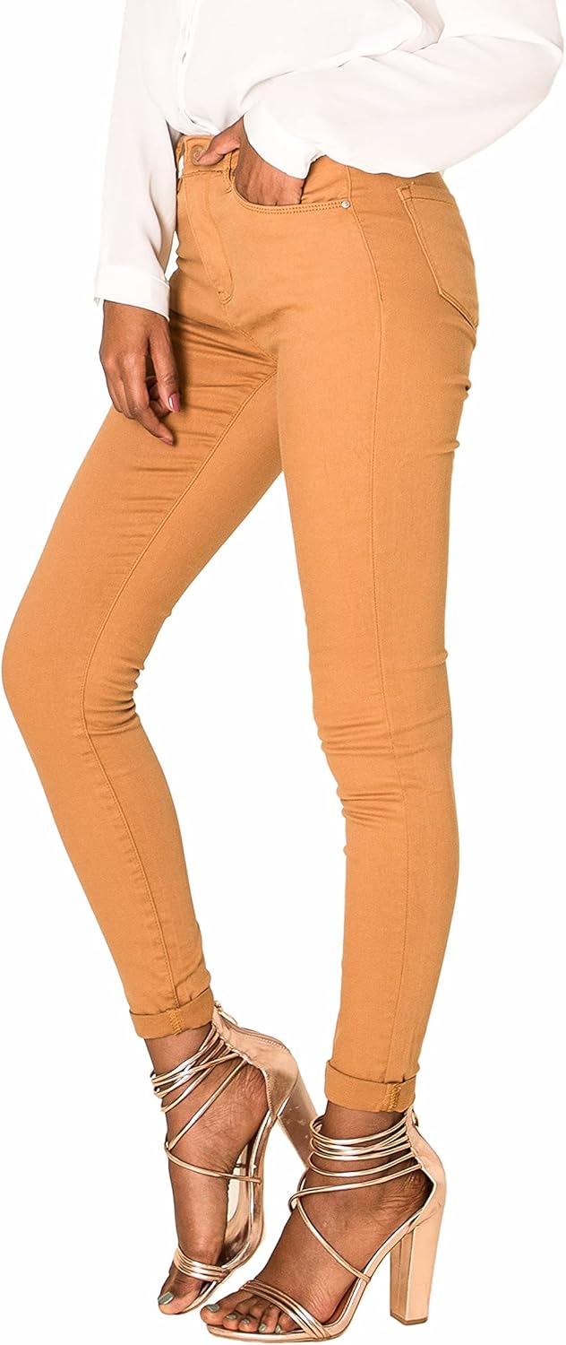 Nina Carter P109 Damen Skinny Fit Jeans High Waist Slim Hose Figurbetonte Stretch Jeanshose S Slim S