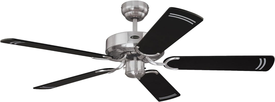 78370 Cyclone 132 cm, Deckenventilator, gebürsteter Stahl Single, Single
