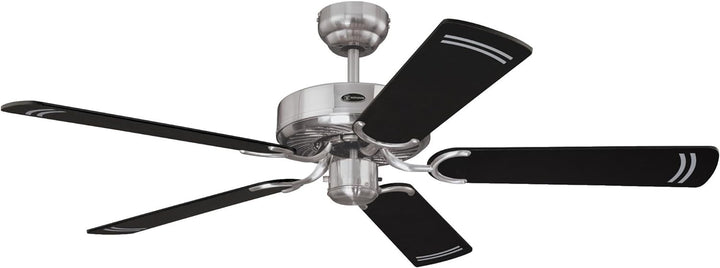 78370 Cyclone 132 cm, Deckenventilator, gebürsteter Stahl Single, Single