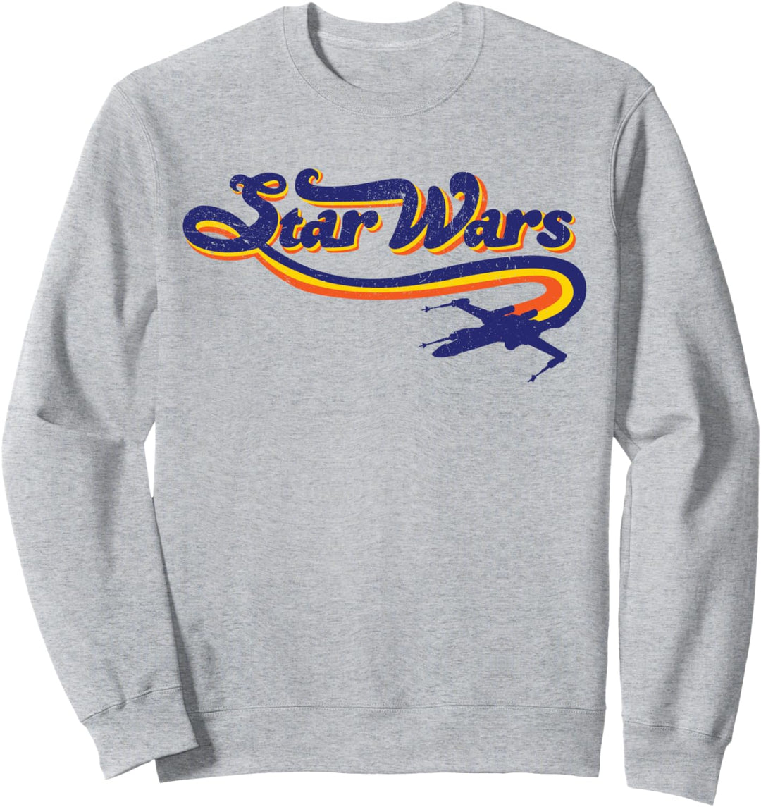 Star Wars X-Wing Retro Striped Text Poster Sweatshirt