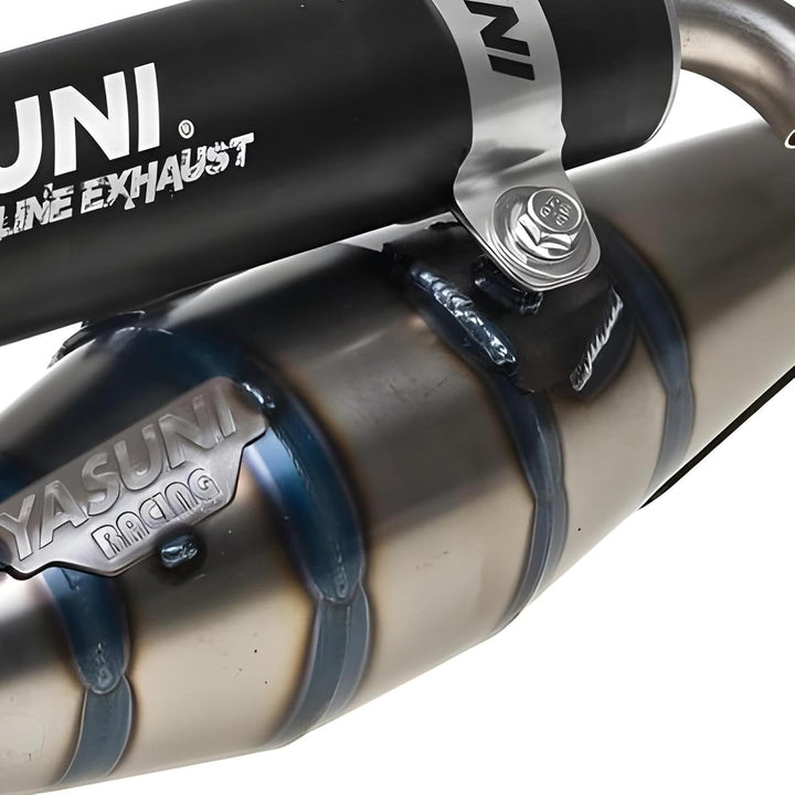 Auspuff Yasuni Carrera 21 schwarz für Minarelli liegend