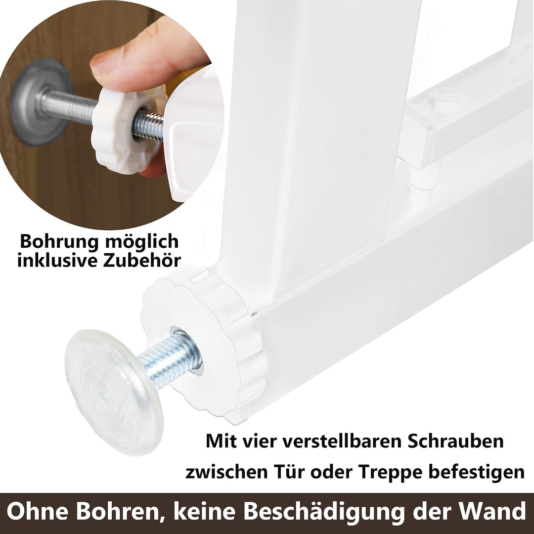 YRHome Türschutzgitter ohne Bohren Treppengitter Treppenschutzgitter für Kinder Baby Türgitter mit S