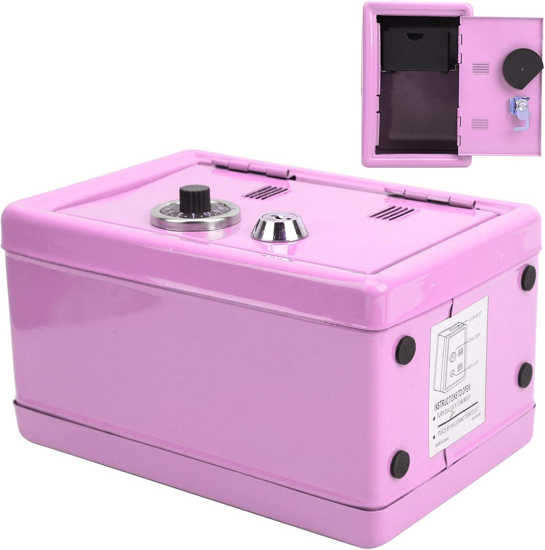 Safe und Schliessfach für Kinder, Kinder Sparbüchse Sparschwein Geldschrank für zu Hause, Metall Saf